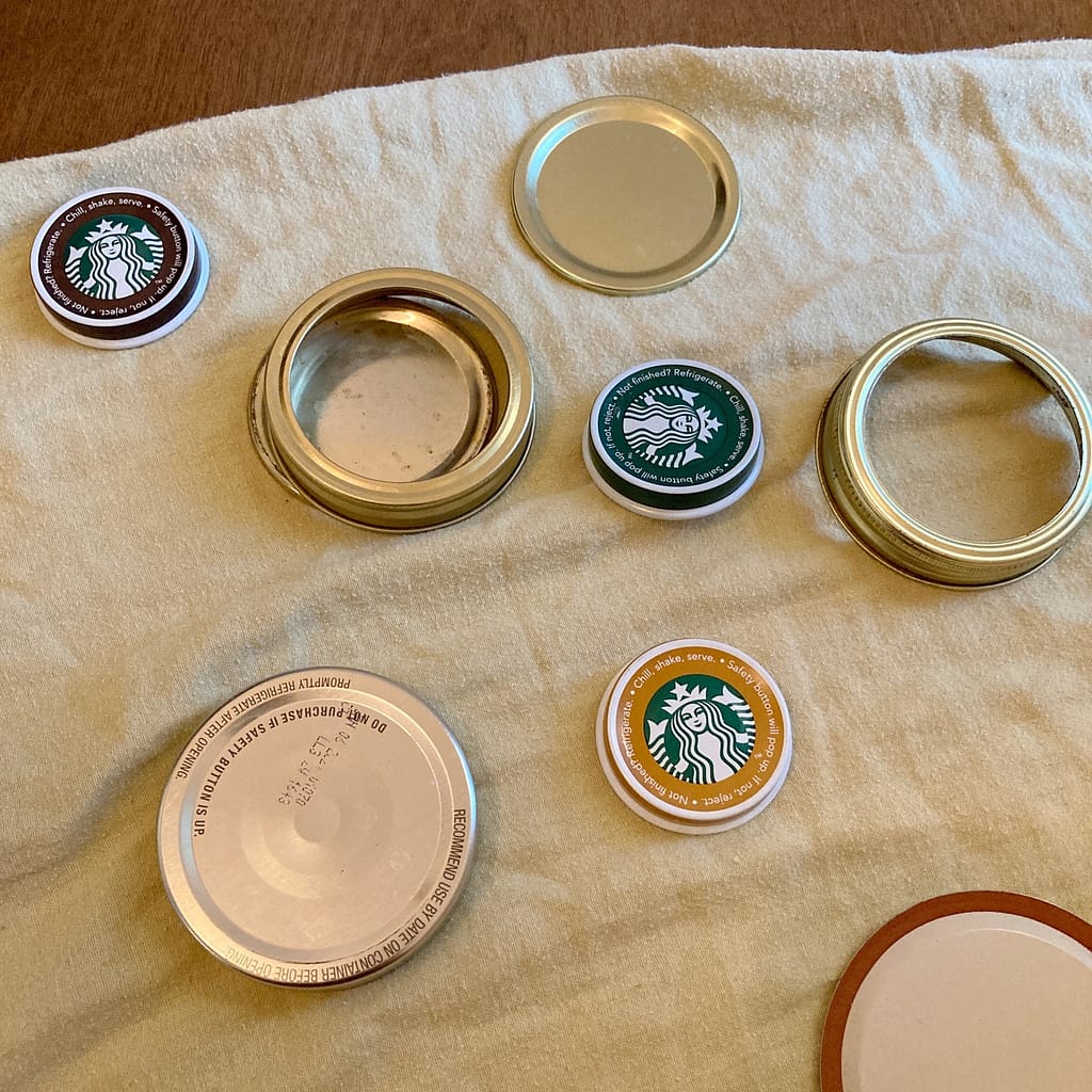 recycled jar lids