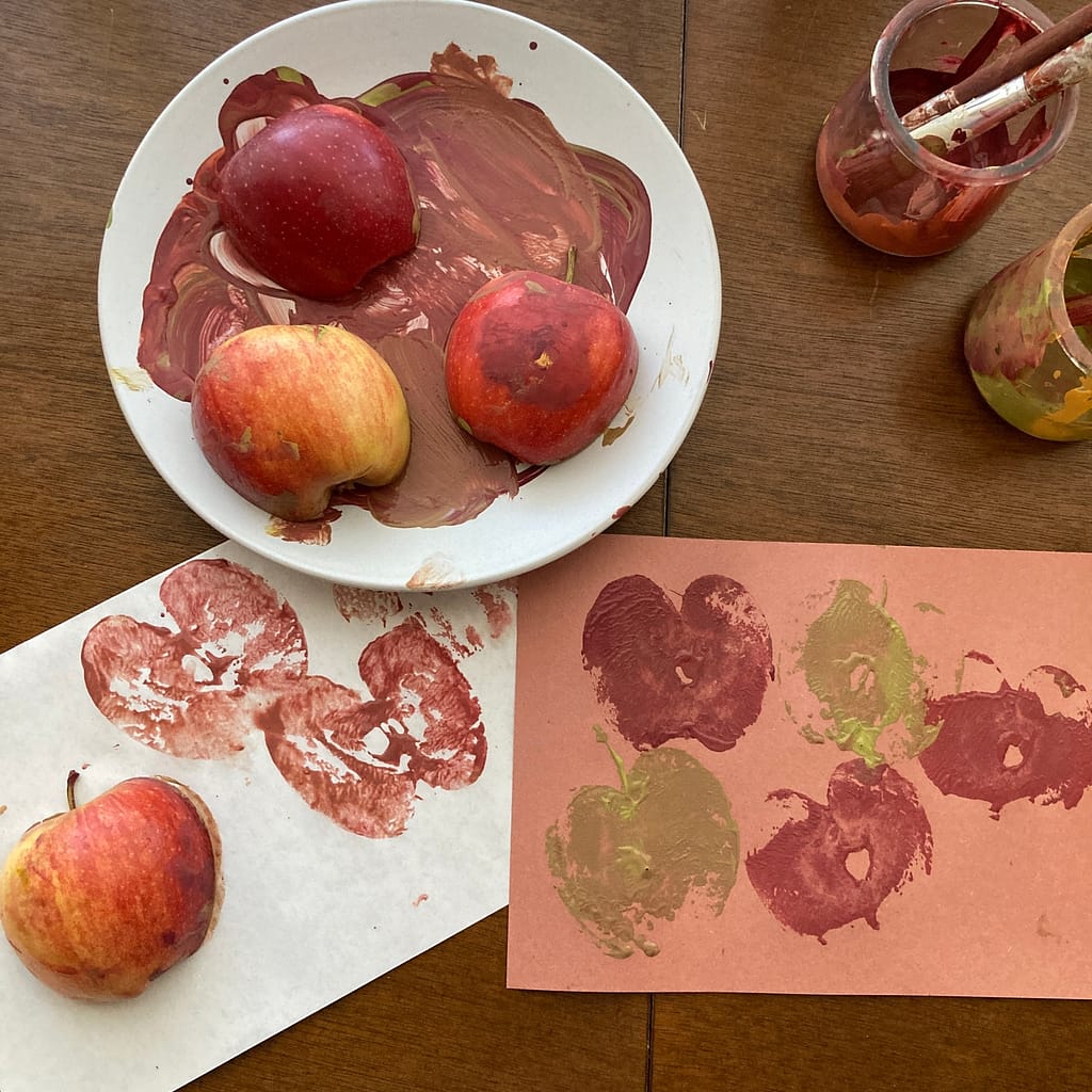 apple stamping craft